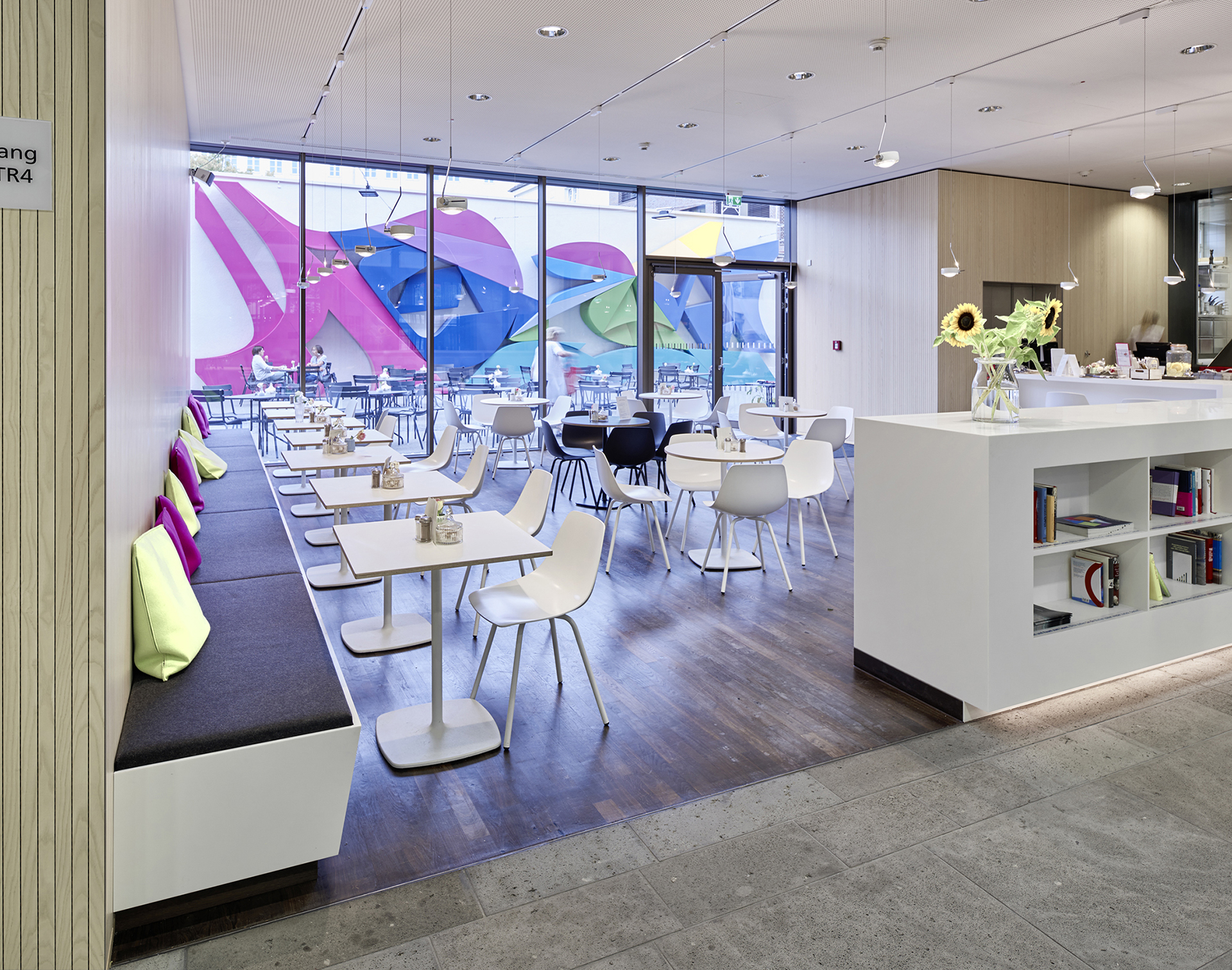 Neues Bildungszentrum; Volkshochschule; VHS München; Neubau; Architekturfotografie; Markus Tollhopf; Schulbau; München; Fotografie; Raupach Architekten Innenaufnahme