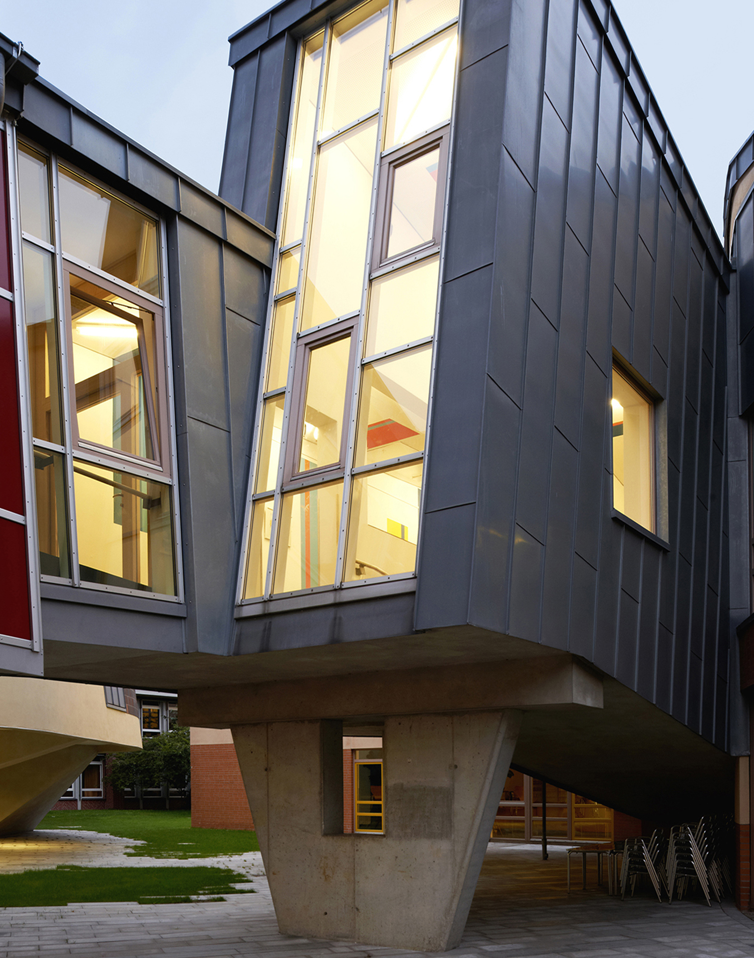 Miralles-Saal Jugendmusikschule Hamburg; JMS; Konzertsaal; Architekturfotografie; Markus Tollhopf; Schulbau; Fotografie; Tchoban Voss Architekten; Benedetta Tagliabue EMBT Barcelona; Aussenaufnahme