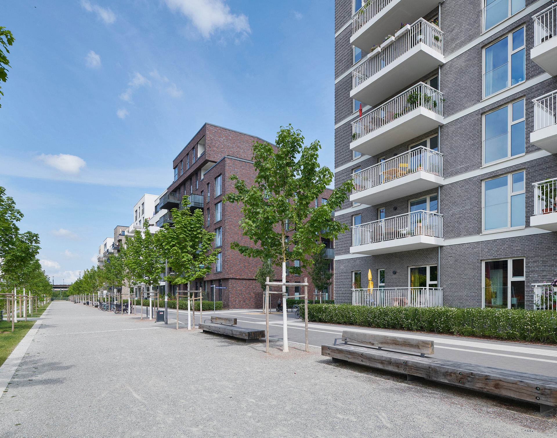 Dokumentation Quartier Neue Mitte Altona; Altona; Behörde für Stadtentwicklung und Wohnen BSW; Hamburg; Neubau; Architekturfotografie; Markus Tollhopf; Fotografie; Stadtentwicklung; Aussenaufnahme