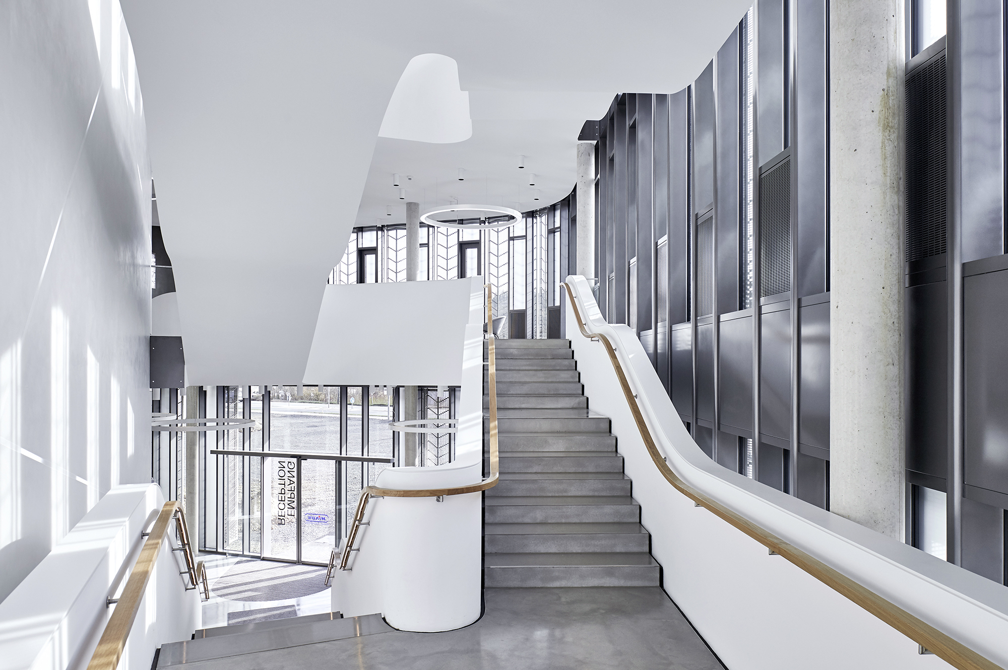 Bürogebäude; WICOM; Wikus Sägenfabrik Spangenberg; Architekturbüro Thomas Tollhopf; Bieling Architekten Hamburg; Architekturfotografie; Markus Tollhopf; Fotografie; Innenaufnahme; Lichtplanung