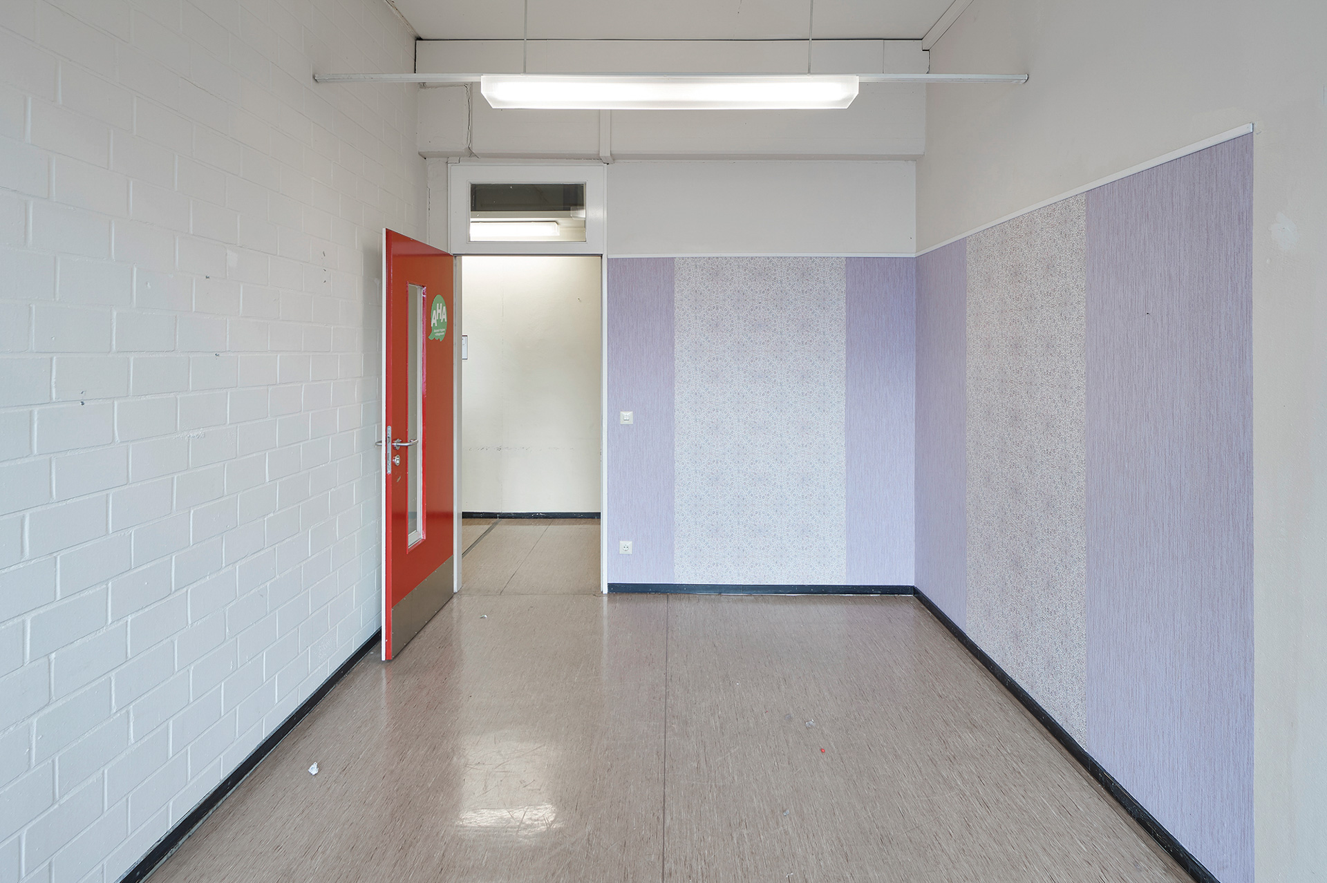 Dokumentation, Abriss; Stilllegung; Geschwister-Scholl-Gesamtschule; Hamburg-Lurup; Architekturfotografie; Markus Tollhopf; Schulbau; SBH Schulbau Hamburg; Fotografie; Innenaufnahme; Kleta Architekten