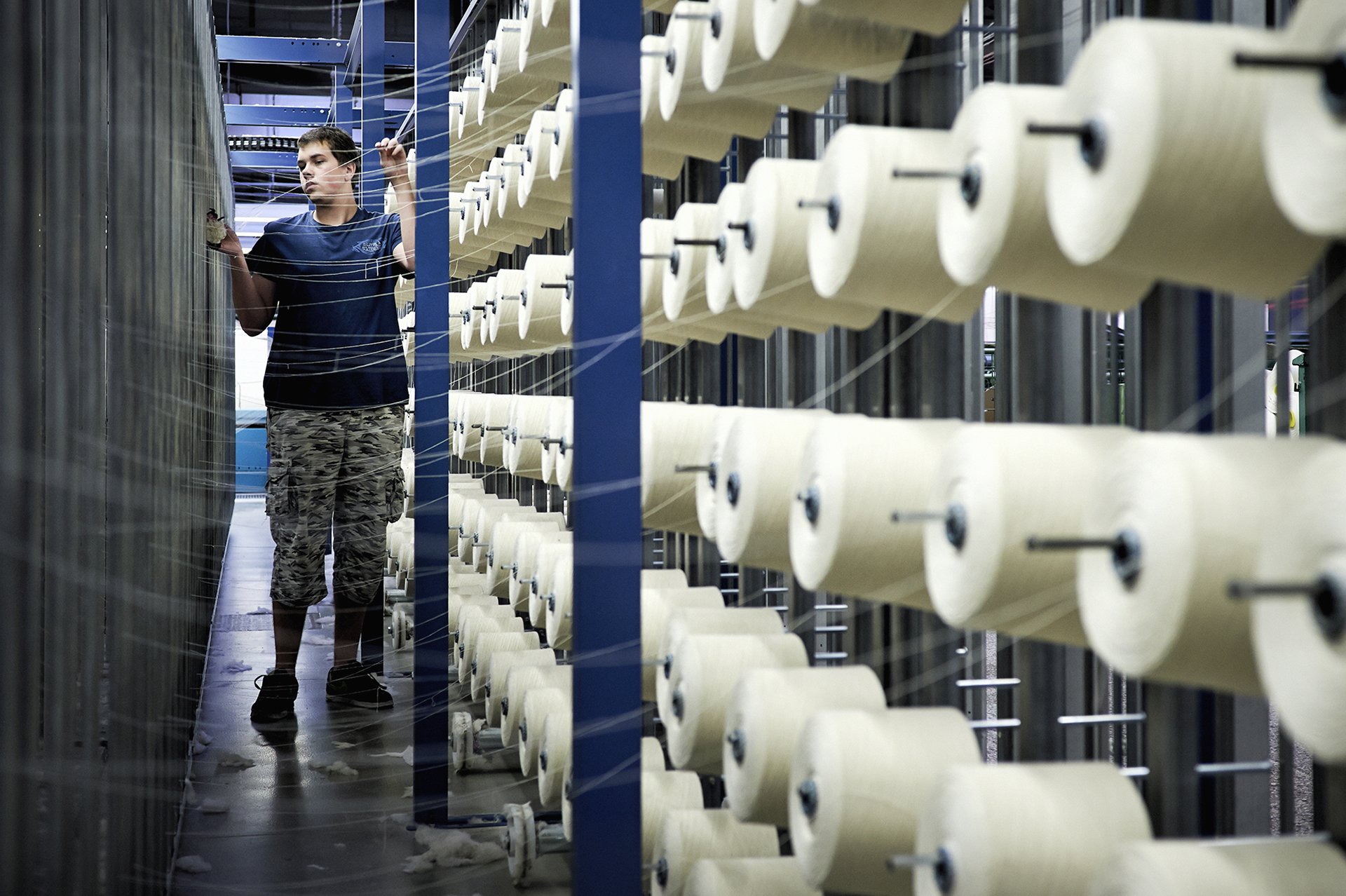 Dokumentation Textilproduktion; Möve Frottana Textil GmbH Großschönau; Architekturfotografie; Markus Tollhopf; Fotografie; Innenaufnahme;